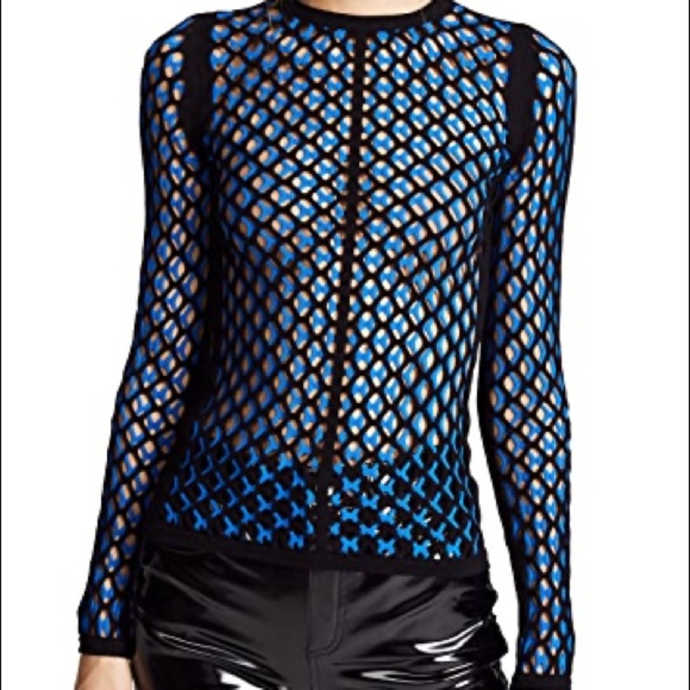 Rag and Bone Blue and Black Wes Top MSRP $450